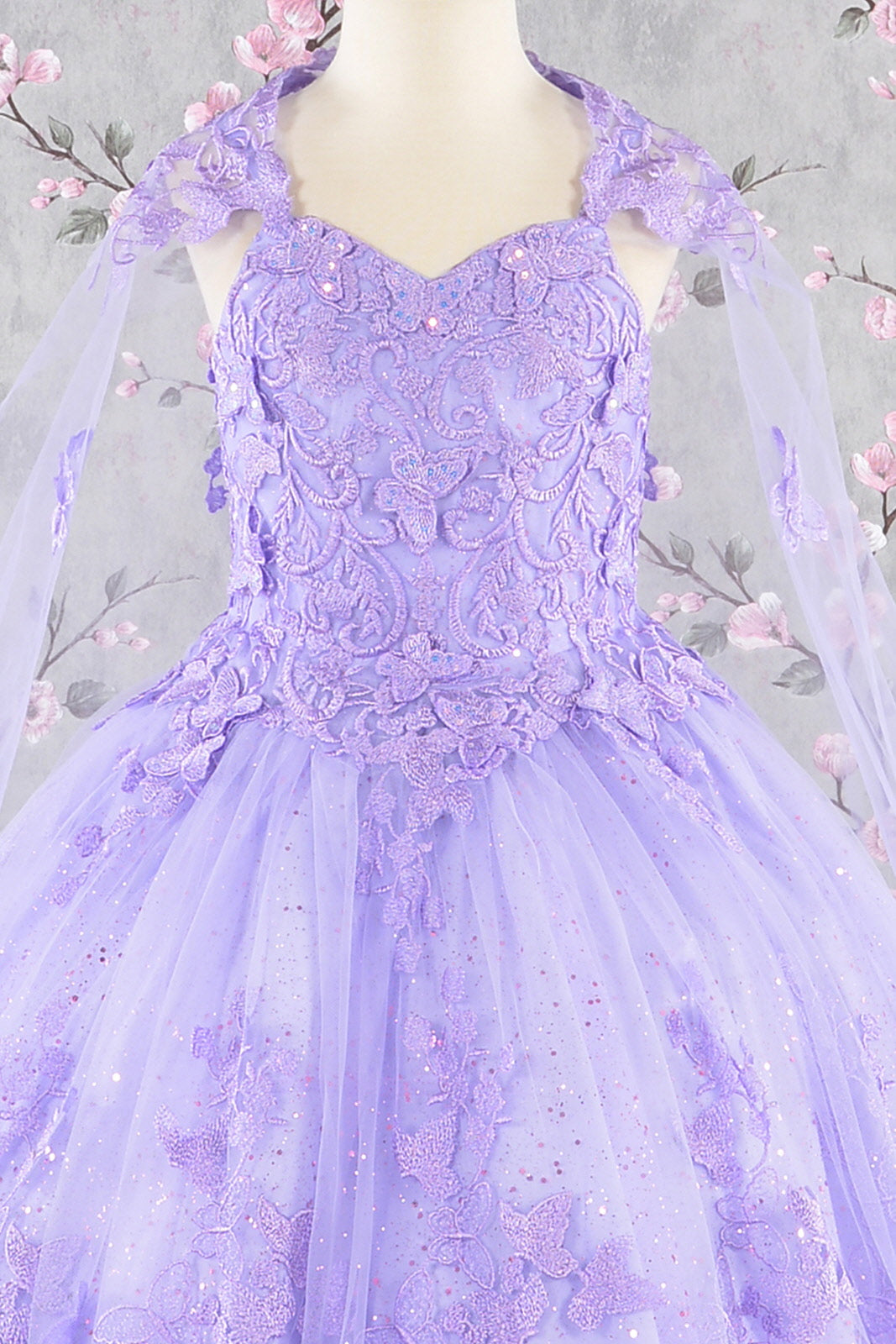 3-D Butterfly Sequin Mesh Kids