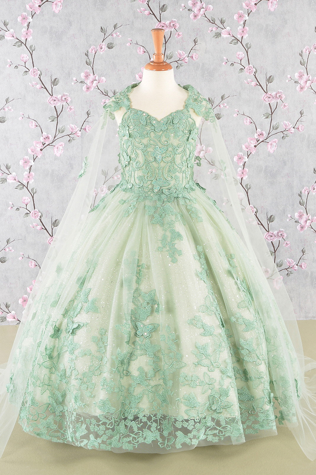 3-D Butterfly Sequin Mesh Kids