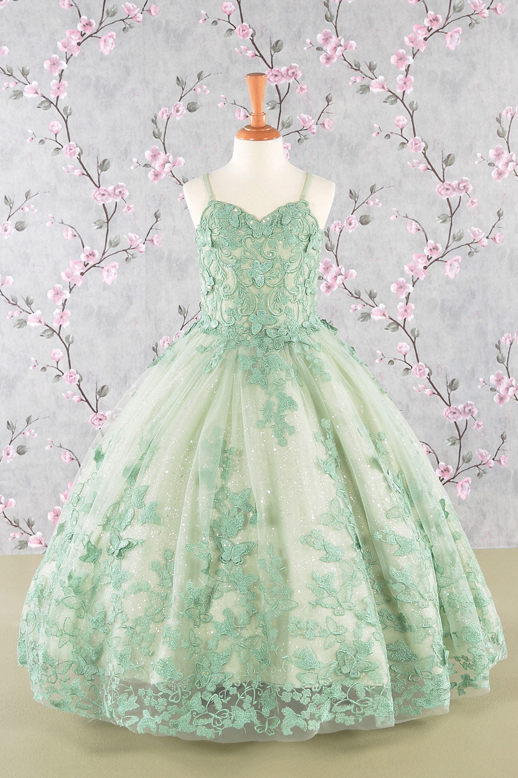 3-D Butterfly Sequin Mesh Kids