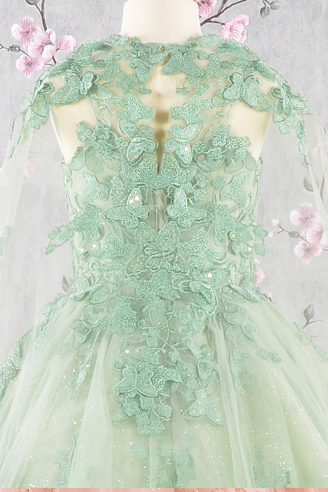 3-D Butterfly Sequin Mesh Kids