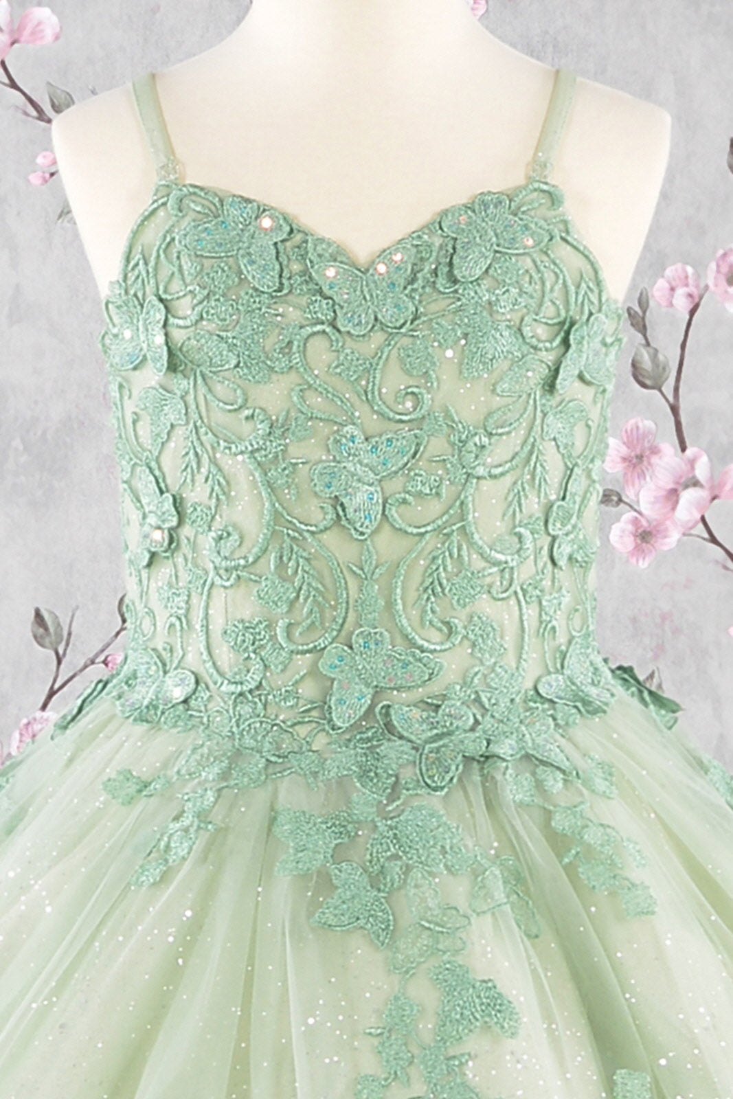 3-D Butterfly Sequin Mesh Kids