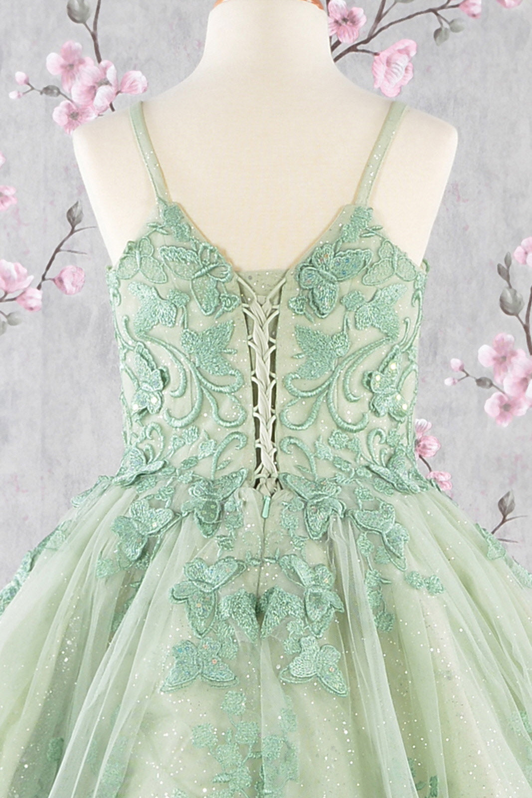 3-D Butterfly Sequin Mesh Kids